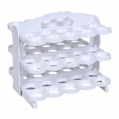 GENERICO - Organizador Plegable para 60 Huevos de 4 Niveles para Cocina