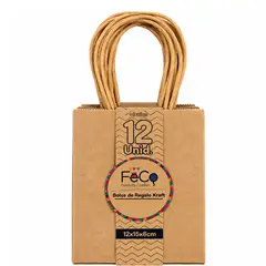 GENERICO - Pack 12 Bolsas Kraft con Asa para Regalos y Souvenirs