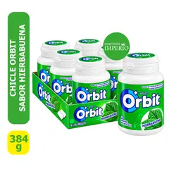 ORBIT - CHICLE HIERBABUENA 64G PACK 6 UNIDADES
