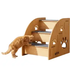 GENERICO - Escaleras De Madera 3 Peldaños Para Perros Y Gatos Mascotas