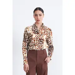 NICOPOLY - Camisa Safari Café