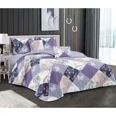 GENERICO - Cubrecama Quilt 1.5 Plaza Reversibles Primavera Verano GNS-108