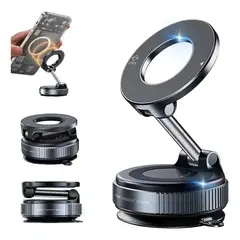 GENERICO - Soporte Magnetico Telefono Porta Celular 360 Carro Brazo Ajustable Negro