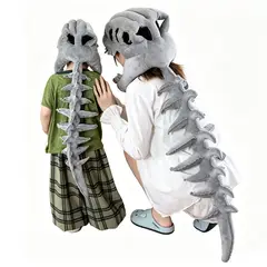 MOONCORE - Disfraz Peluche Esqueleto Dinosaurio Cosplay Halloween Nuevo