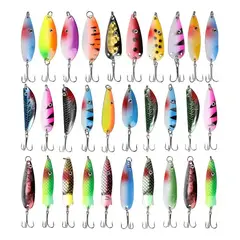 GENERICO - Kit 30 Señuelos De Pesca Cucharas Rapala