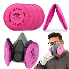 GENERICO - Mascarilla Antigas 6200+filtro De Algodón De Alta Eficiencia