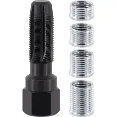 GENERICO - Kit Reparación Rosca Bujía M14x1.25 Reenhebrador Juego de Herramientas