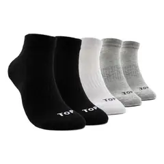 GENERICO - Calcetines Deportivos Tobilleros Tricolor Pack 5
