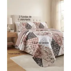 MYLHOGAR - Cubrecama Quilt de Verano Super King Delgado Ultra Liviano