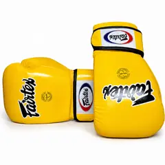 GENERICO - GUANTES DE BOXEO PROFESIONAL FAIRTEX BGV1 AMARILLO - 14 OZ - HECHO EN TAILANDIA