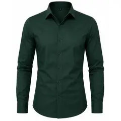 XPRESS RECHARGE - Camisa De Vestir Verde Oscuro Para Hombre