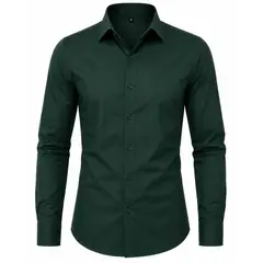 XPRESS RECHARGE - Camisa De Vestir Verde Oscuro Para Hombre