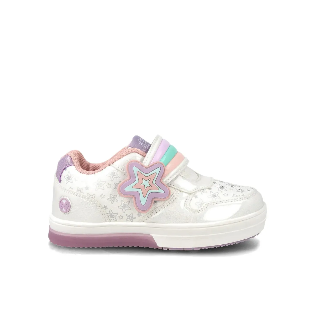 BUBBLE GUMMERS - Zapatilla Niña Bubblegummers Neon Plateado/Blanco