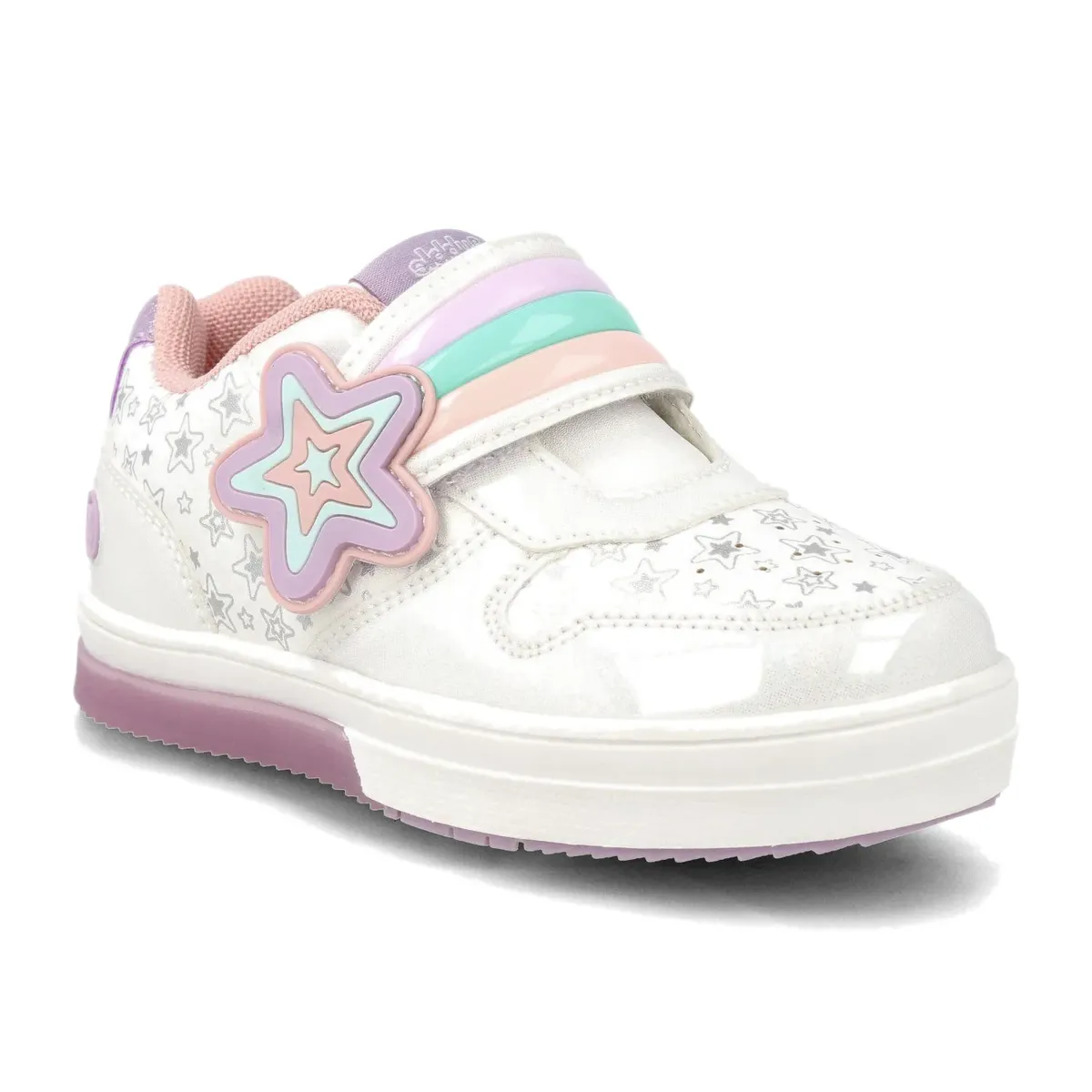 BUBBLE GUMMERS - Zapatilla Niña Bubblegummers Neon Plateado/Blanco