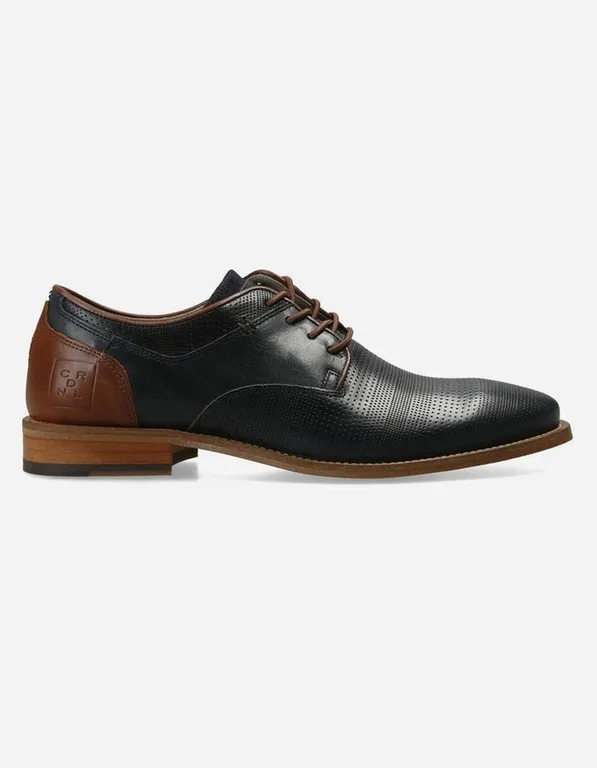 Zapatos Hombre Cuero Cordones Elasticados Philips-0-35 Azul
