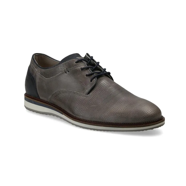 Zapatos Formales Hombre Cuero Gris Kikker