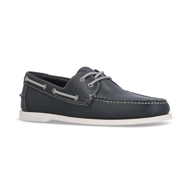 Zapatos Náuticos Mocasín Hombre Cuero 24 Flex Azul Dockside