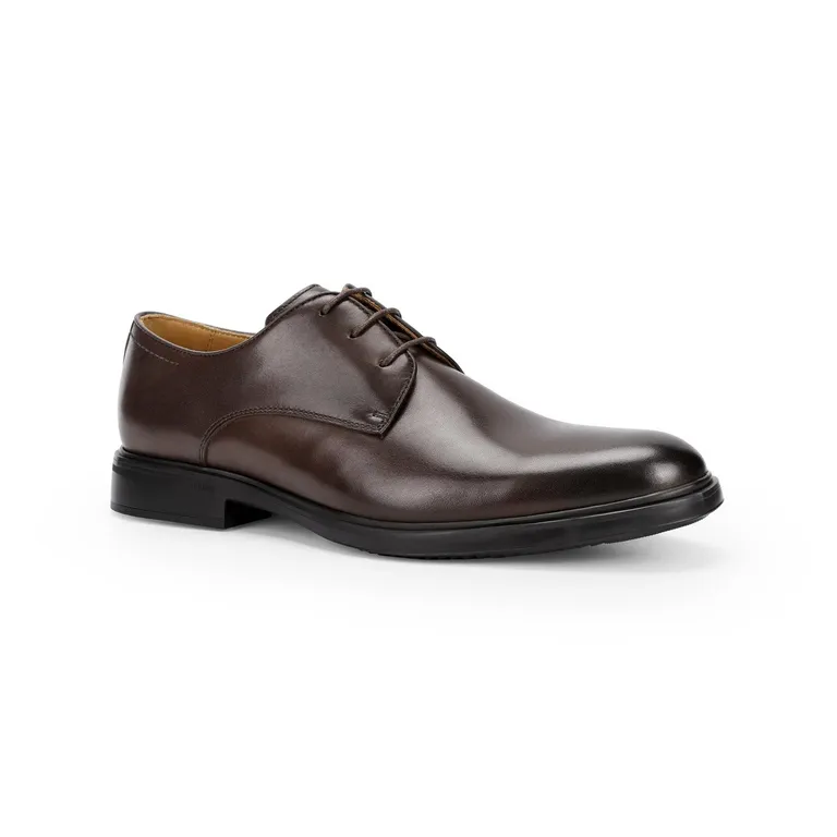 Zapatos Formales Hombre Cuero Café Oscuro Exxer