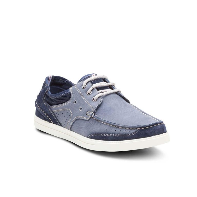 Zapatos Náuticos Mocasín Hombre Nobuk 24 Flex Azul Muelle