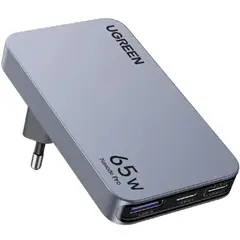 UGREEN - Cargador ultra rápido Gan de Viaje Nexode Pro 65W 2 P. USB-C y 1P USB-A. Ultra-Slim.