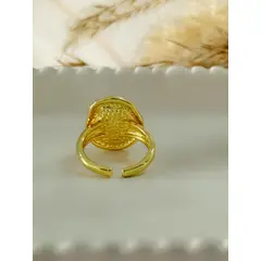 GENERAL - Anillo Rebeca perla Ajustable Baño de Oro 18K