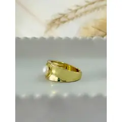 GENERAL - Anillo Vivi perla Ajustable Baño de Oro 18K