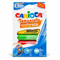 CARIOCA - Pintura Témpera Sólida Temperello 6 Barras 10g - SC