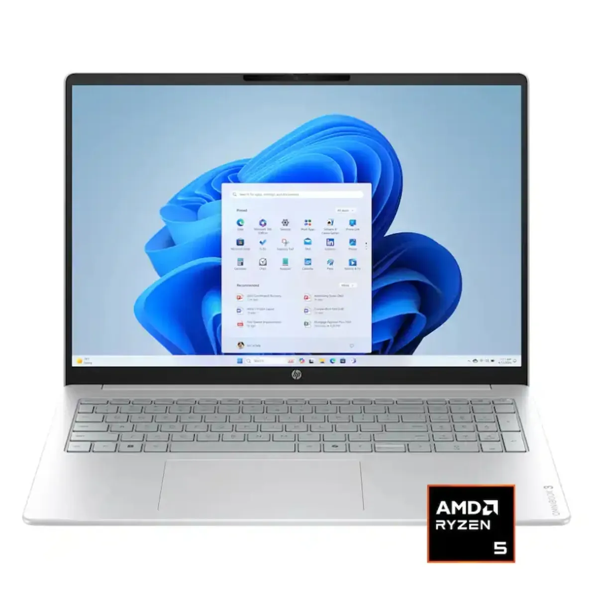 HP - Notebook HP OmniBook 3 16 Ryzen 5 40 8GB 256GB SSD 16" 2K Touch Win11 Glacier Silver