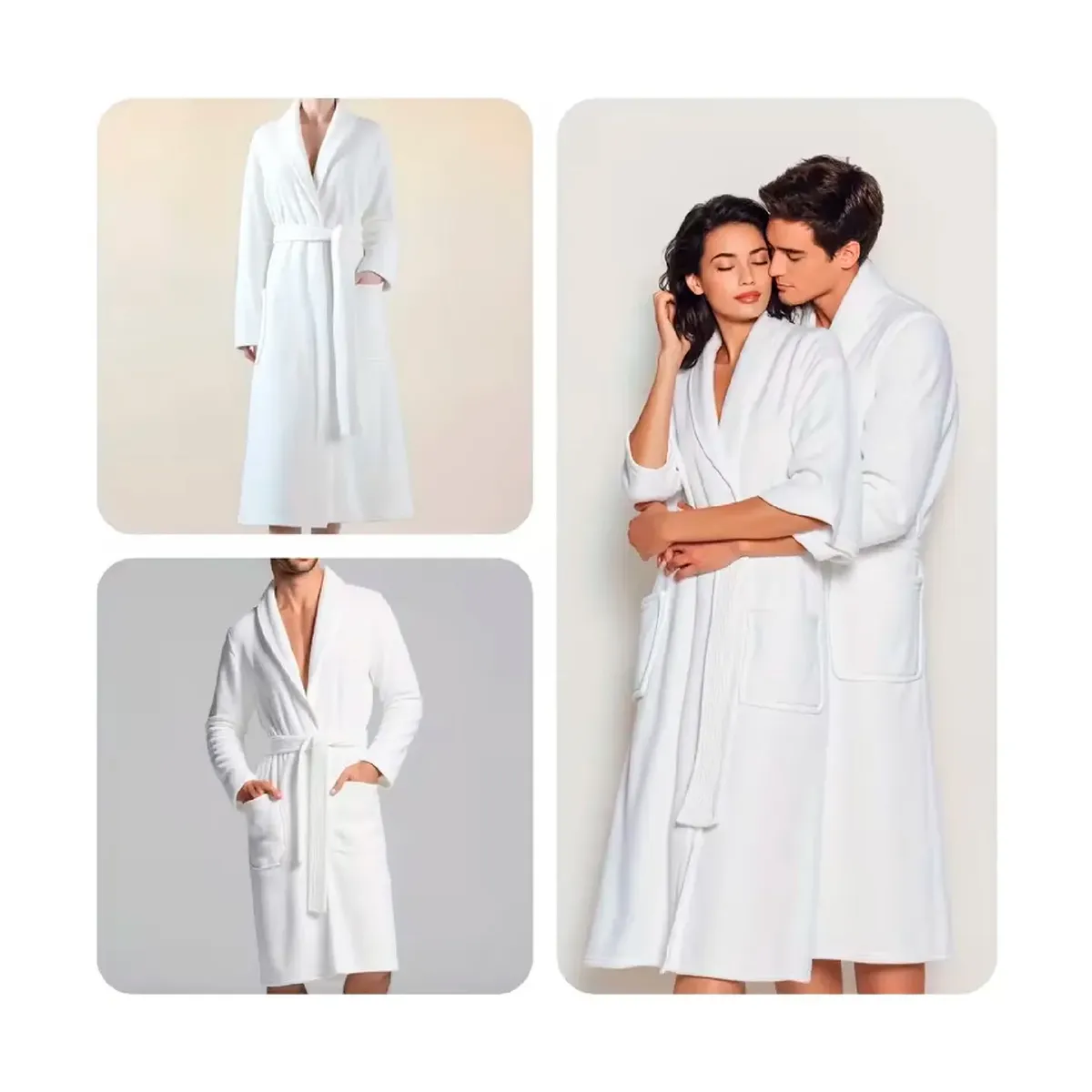 OFERTABKN - Bata De Dormir Bata De Baño Afranelada Para Hombre Y Mujer