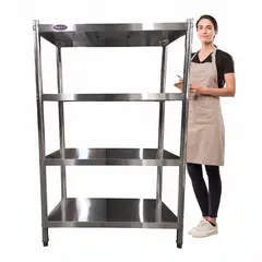 PROCHEF - Estante 4 Bandejas lisas. 90x50x180 cm. Acero Inoxidable