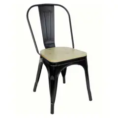 IDETEX - Pack 2 Sillas De Comedor Antique Rústica Negro