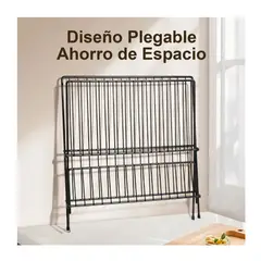 OFERTABKN - Secaplatos Metálico Plegable 2 Niveles Con Bandeja