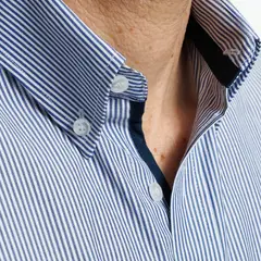 VANDINE - Camisa Azul Red Label Listada Buttondown V26 1.0
