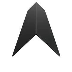 DOER - Perfil Esquinero Exterior Metal Siding 300cm, Negro Onix