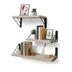 OFERTABKN - X3 Repisas Flotantes De Pared Decorativas Estantes De Madera