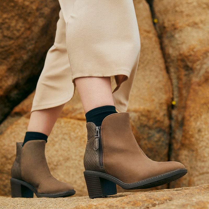 CLARKS - Clarks Botín Mujer Cuero Café