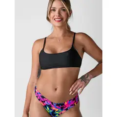 DAIKIRI BIKINIS - Bikini Daikiri Mujer Deportivo con Lazo Negro Protección UV50+