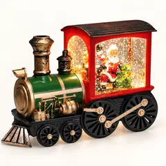 MOVI - Tren de Navidad Iluminado Musical Globo de Nieve