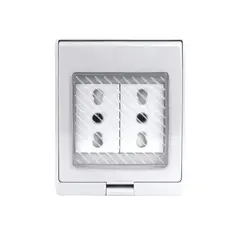 GENERICO - Tomacorriente Doble Hydrobox Exterior IP55 10/20A 250V