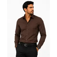 XPRESS RECHARGE - Camisa Lisa De Vestir Manga Larga Para Hombre