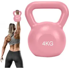 EVERSO - Pesa Rusa Kettlebell 4 Kg para Gimnasio Fitness Entrenamiento de Fuerza