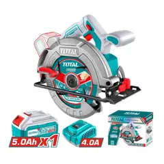 TOTAL TOOLS - Sierra Circular Inalámbrica 185mm 20V + Batería y Cargador