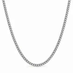 LK LUKSO - Cadena Cubana 3mm Acero Inoxidable 70cm