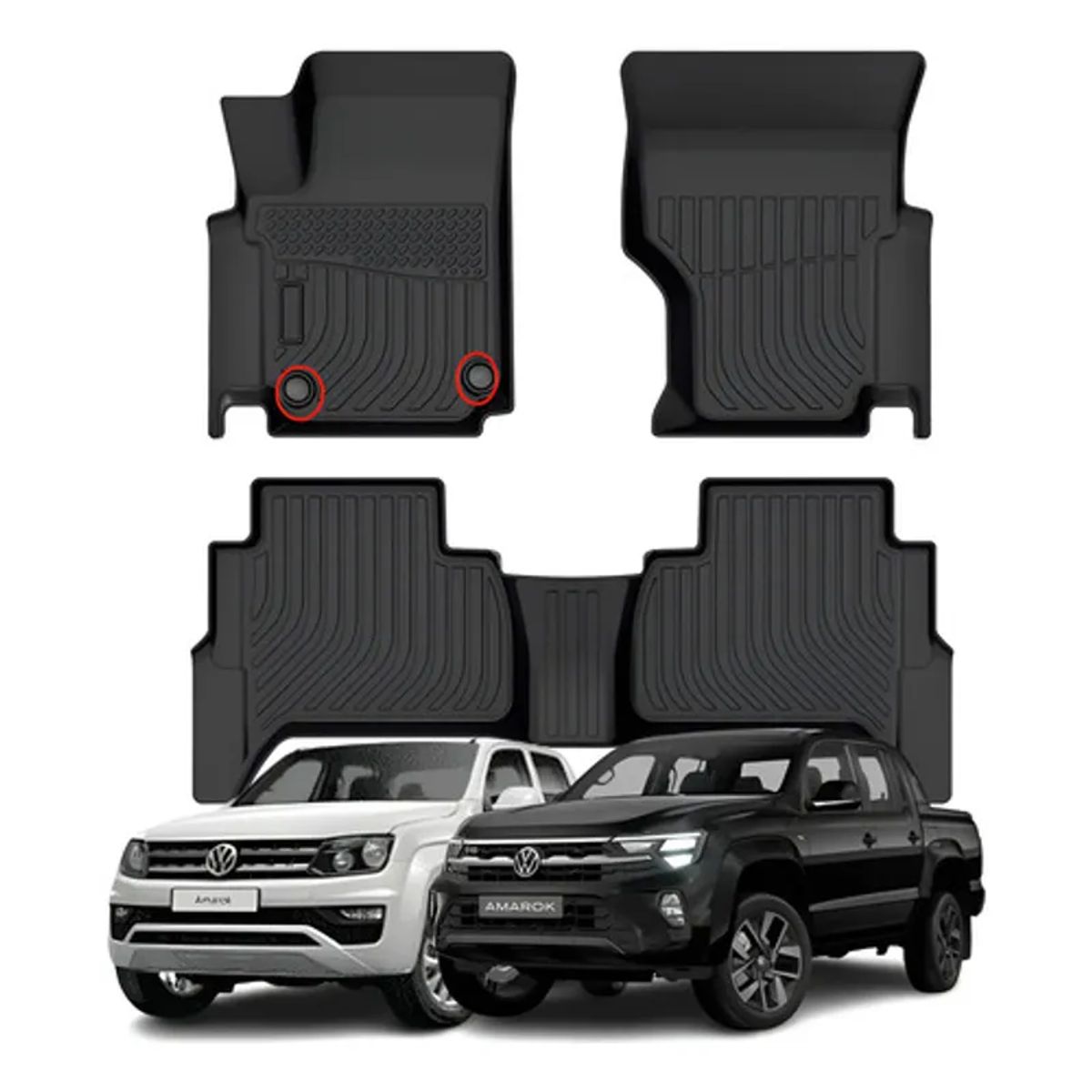 VOLKSWAGEN - Cubre Pisos Calce Perfecto Volkswagen Amarok  3 Piezas