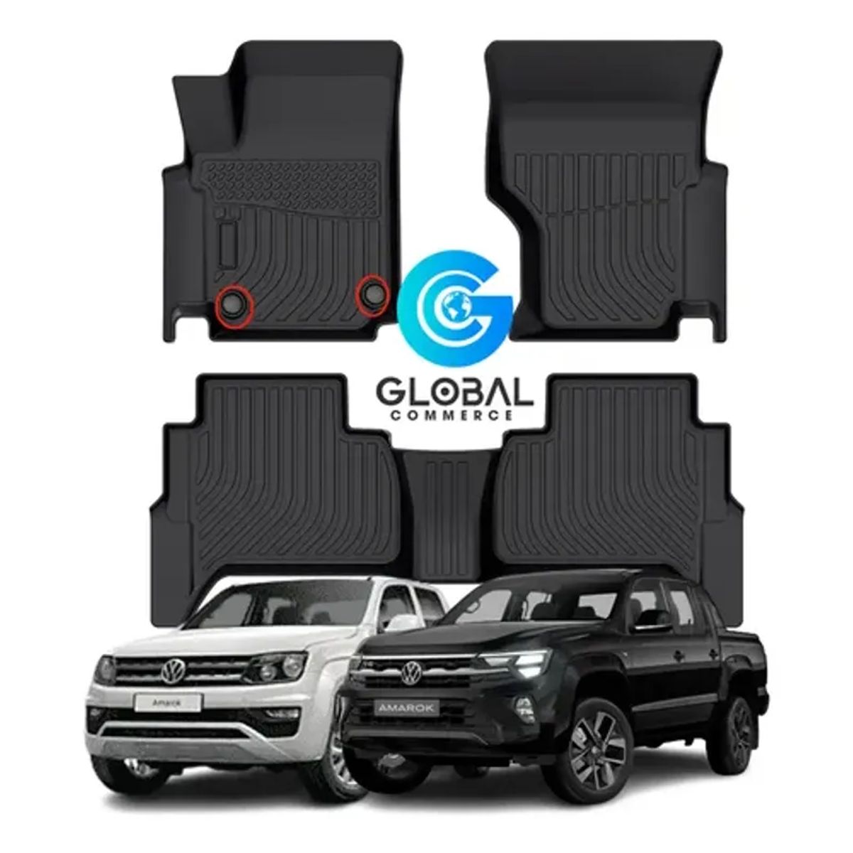 VOLKSWAGEN - Cubre Pisos Calce Perfecto Volkswagen Amarok  3 Piezas