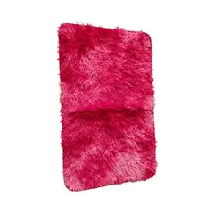 GENERICO - Alfombra bajada de cama peluda Shaggy 50X80cm Rojo Jaspeado