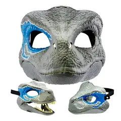 GENERICO - Mascara Infantil De Dinosaurio Velociraptor Blue Disfraces