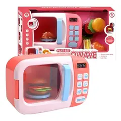 GENERICO - Horno Microondas De Juguete Para Niños Rosa Chicle Rosa