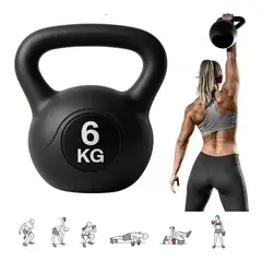 EVERSO - Pesa Rusa Kettlebell 6Kg Entrenamiento Fitness Crossfit