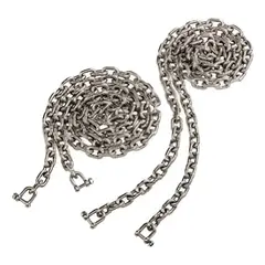 PATIO PARQUE - Set De Cadenas Columpio L180cm, 6mm Inox Grillete D 18x12mm